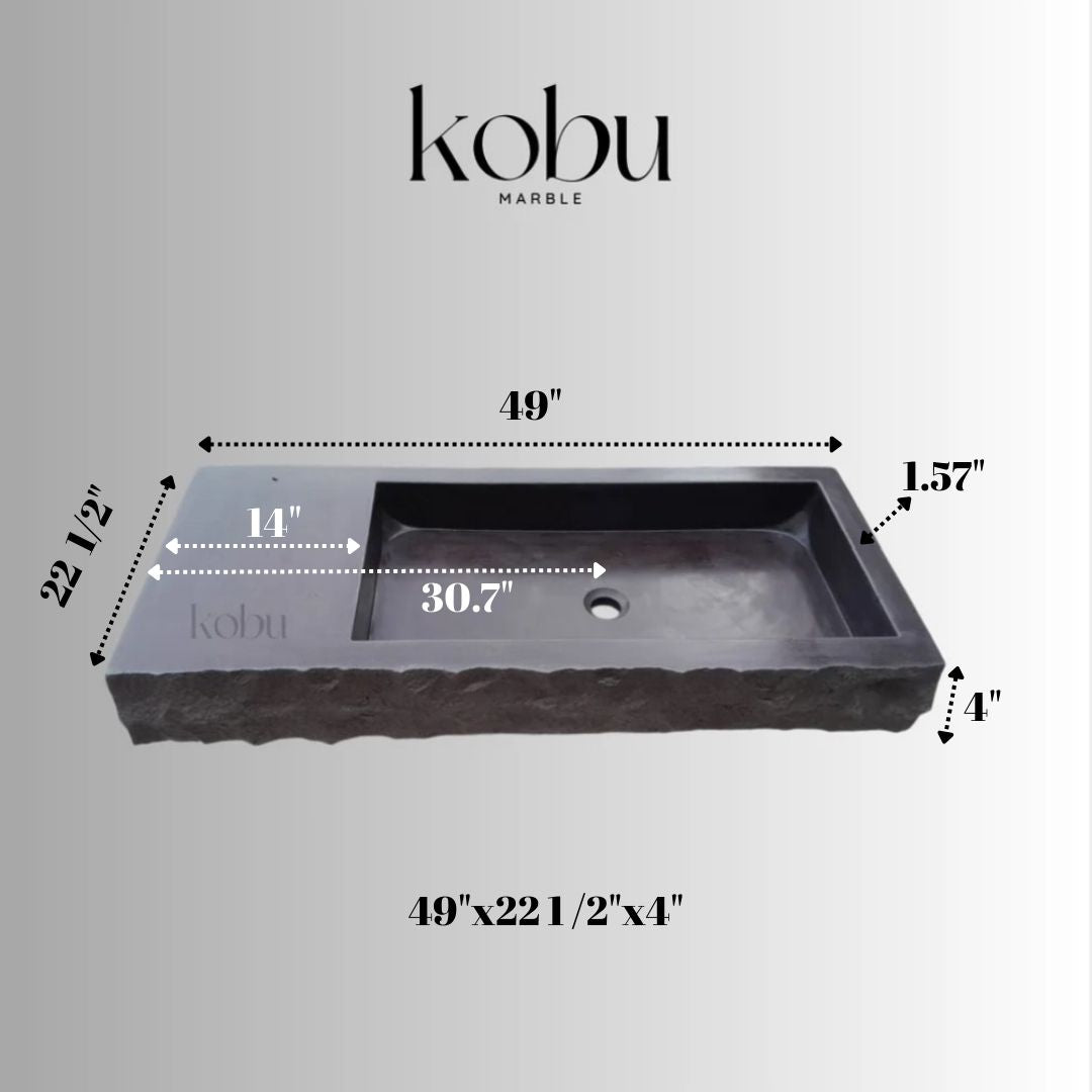 49" Custom Basalt Sink