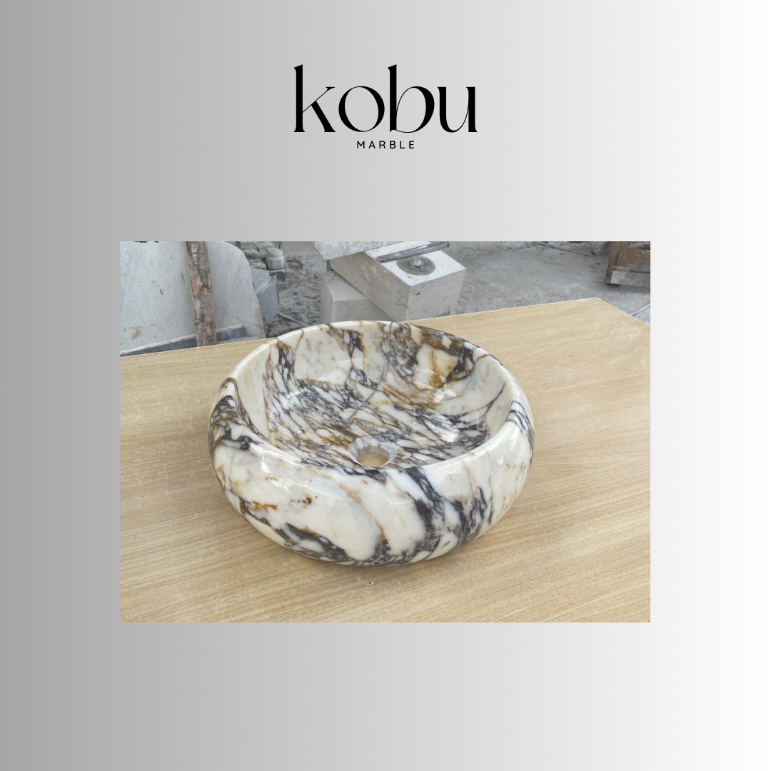 Calacatta Viola Marble Vessel Sink