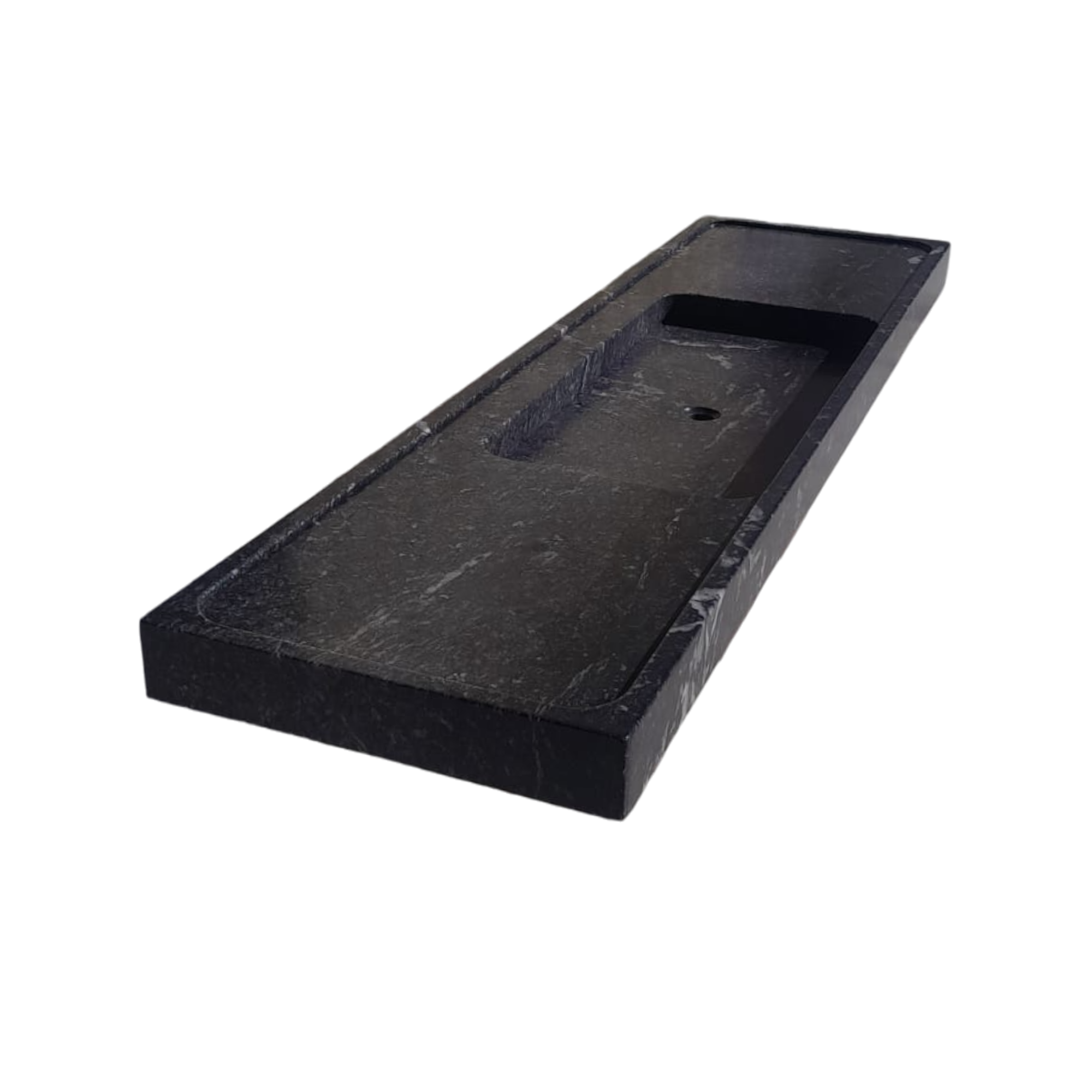 84" Aksehir Black Marble Sink