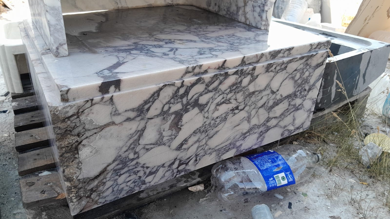 28" Custom Calacatta Viola Marble Sink