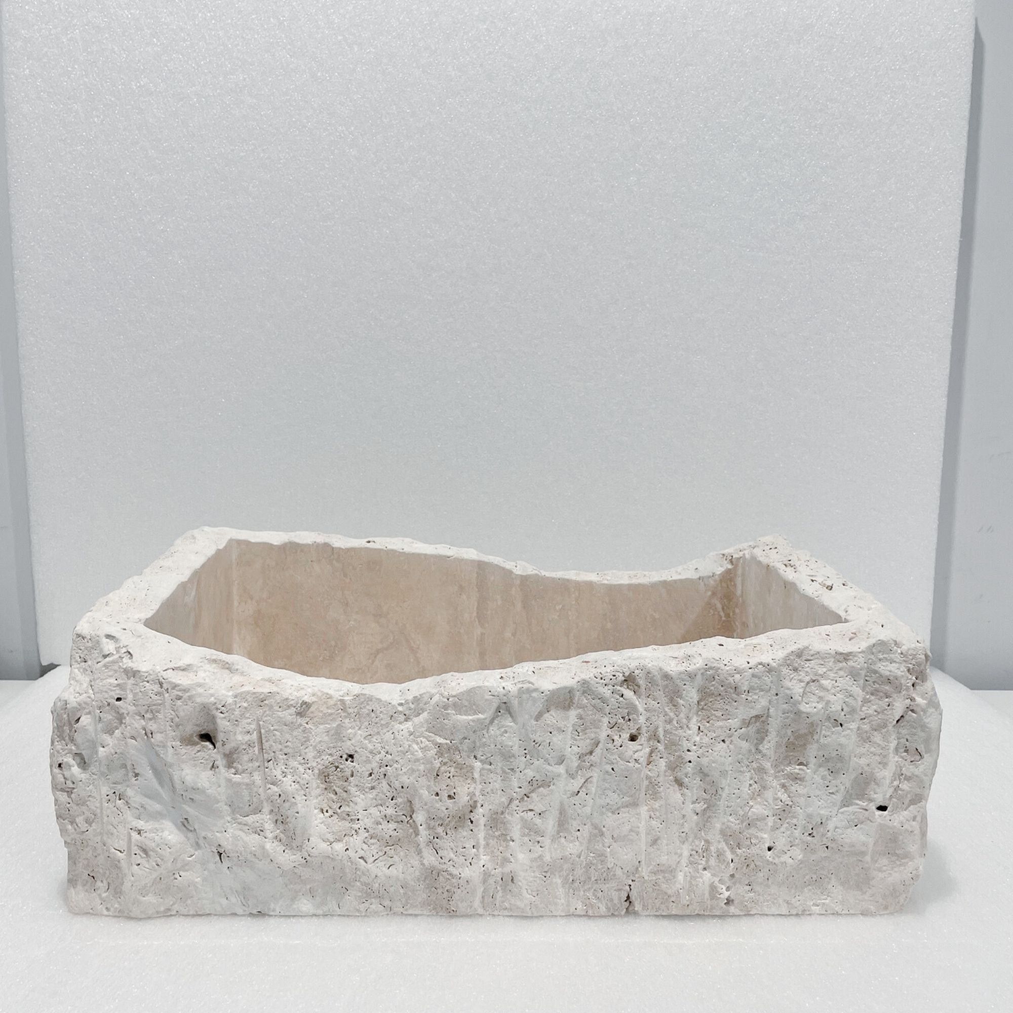 Custom Stone Bathroom Sink Chiseled Travertine Irregular Bathroom Sink