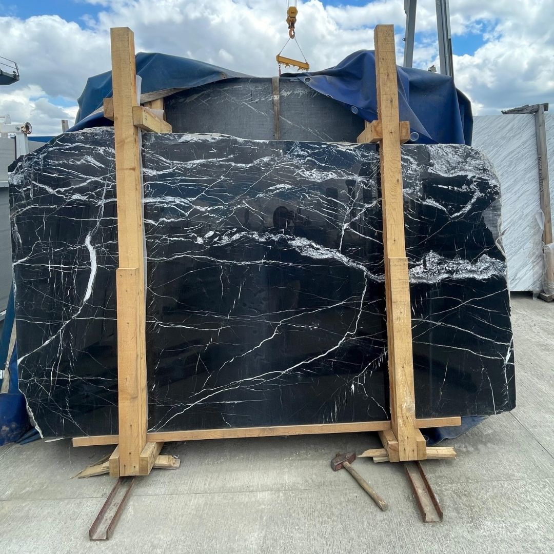 66" Custom Nero Marquina Table