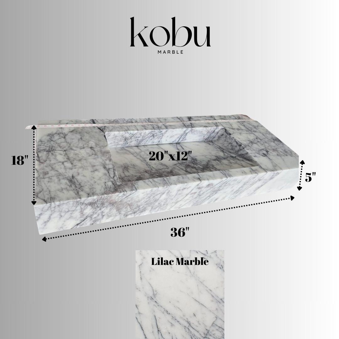 Custom Lilac Marble Sinks