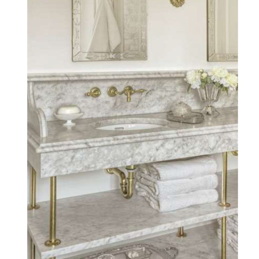 48" Custom Galaxy Oro Marble Sink