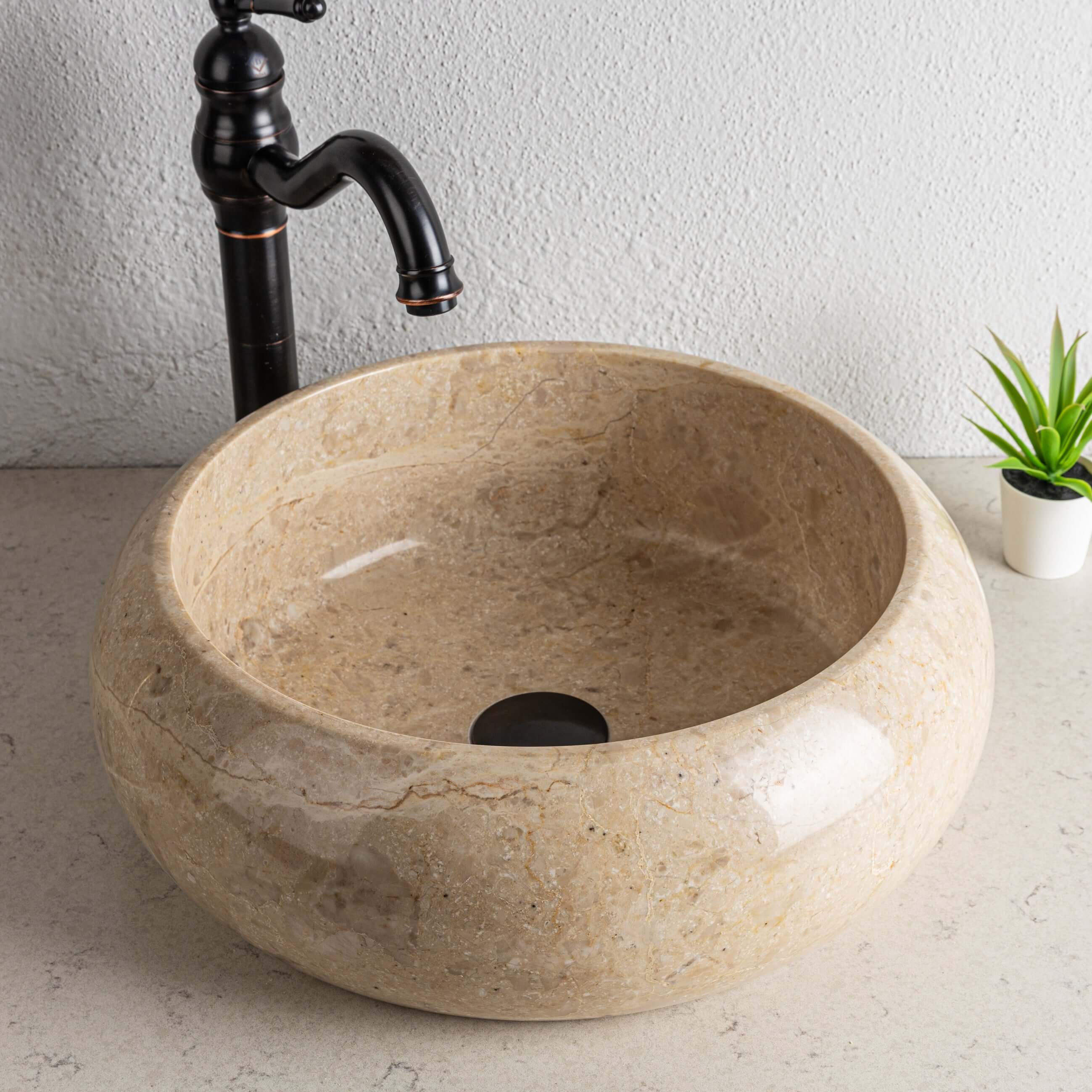 Beige Marble Sink