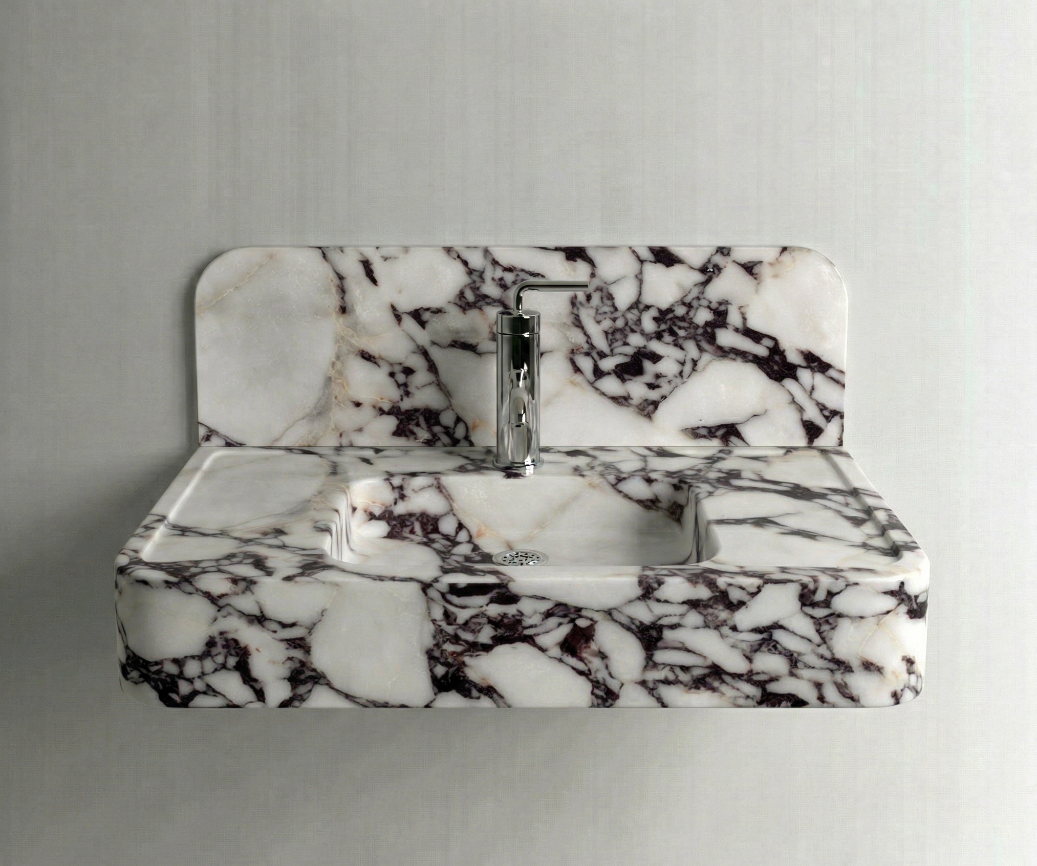 Custom Calacatta Viola Marble Sink 30"