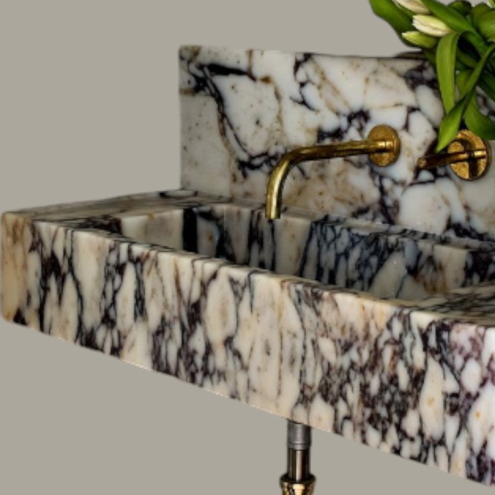 30" Calacatta Viola Marble Sink