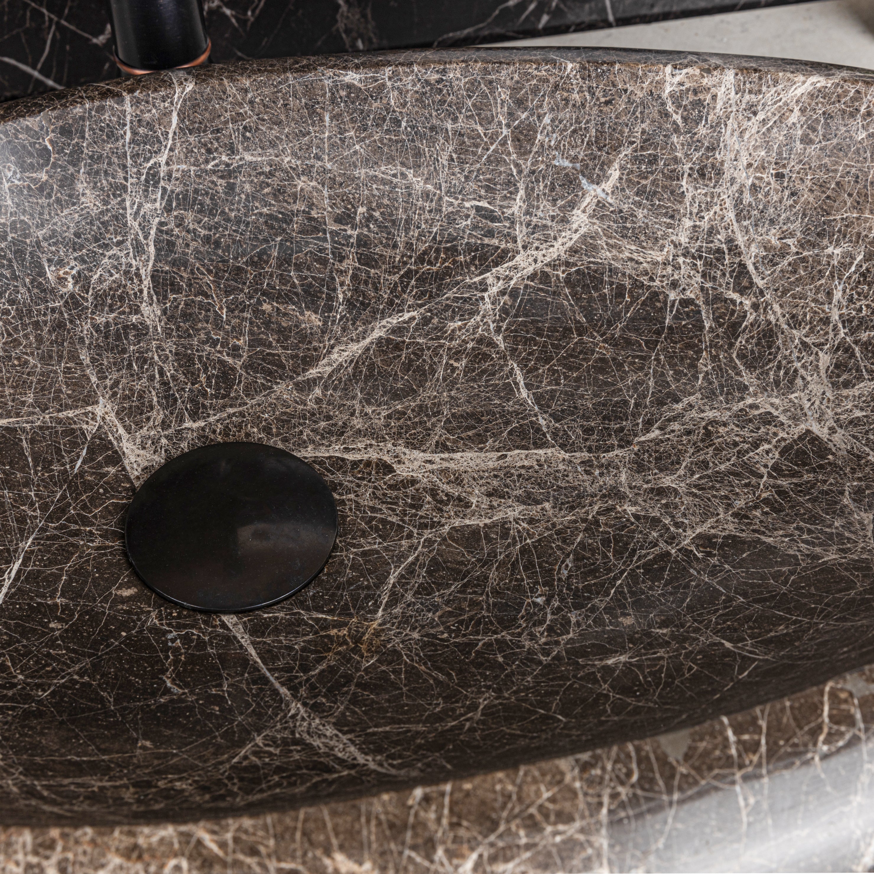 Grand Oval Emperador Marble Sink