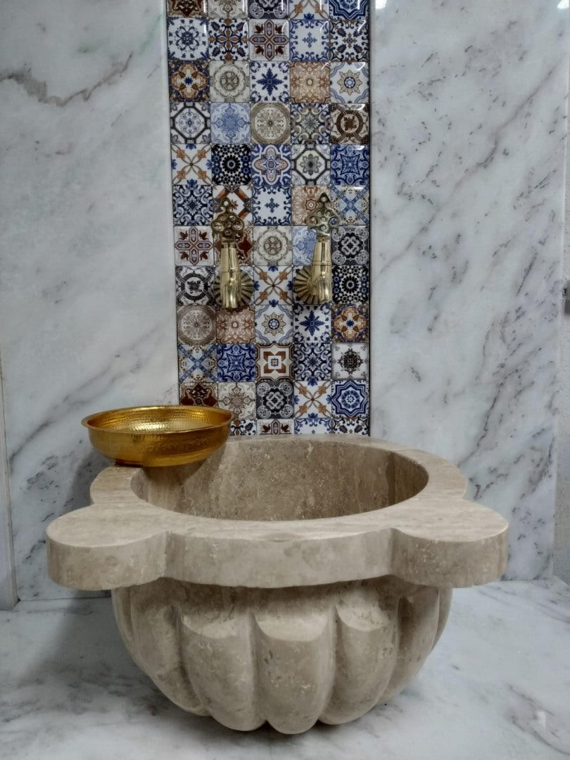 Travertine Majestic Hammam Sink