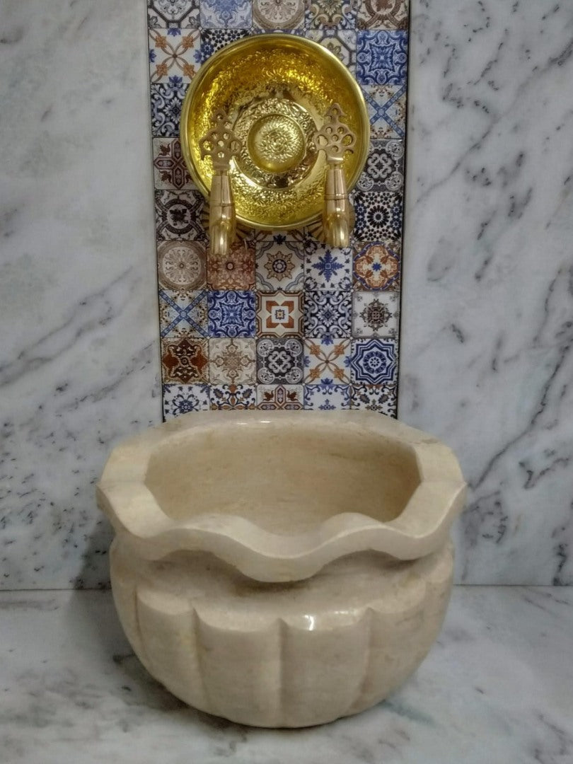 Travertine Bosphorus Hammam Sink