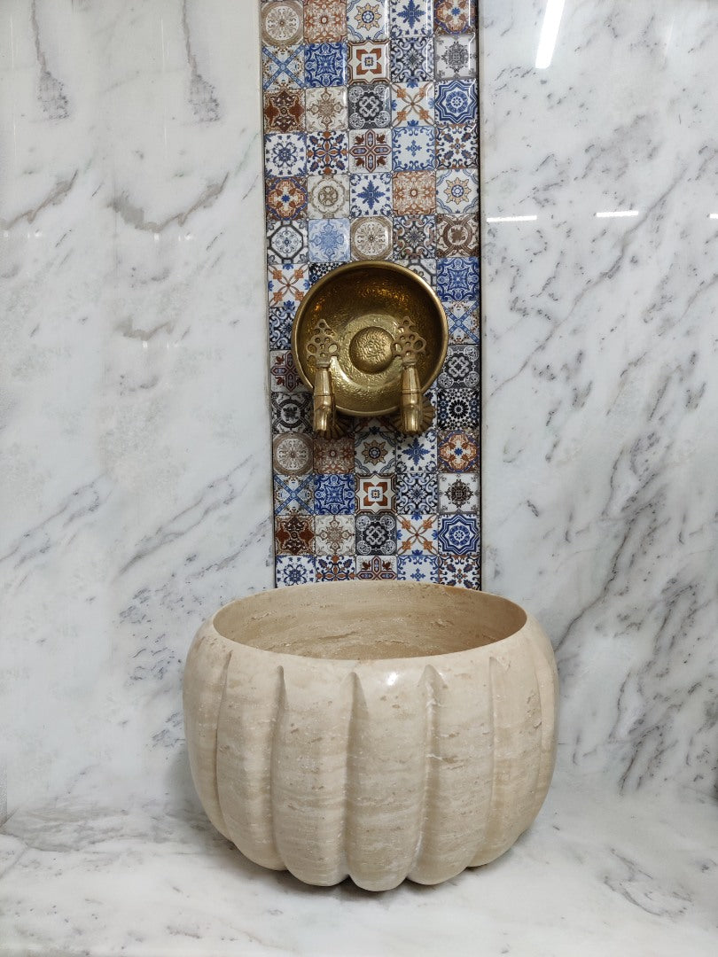 Travertine Sultan Hammam Sink