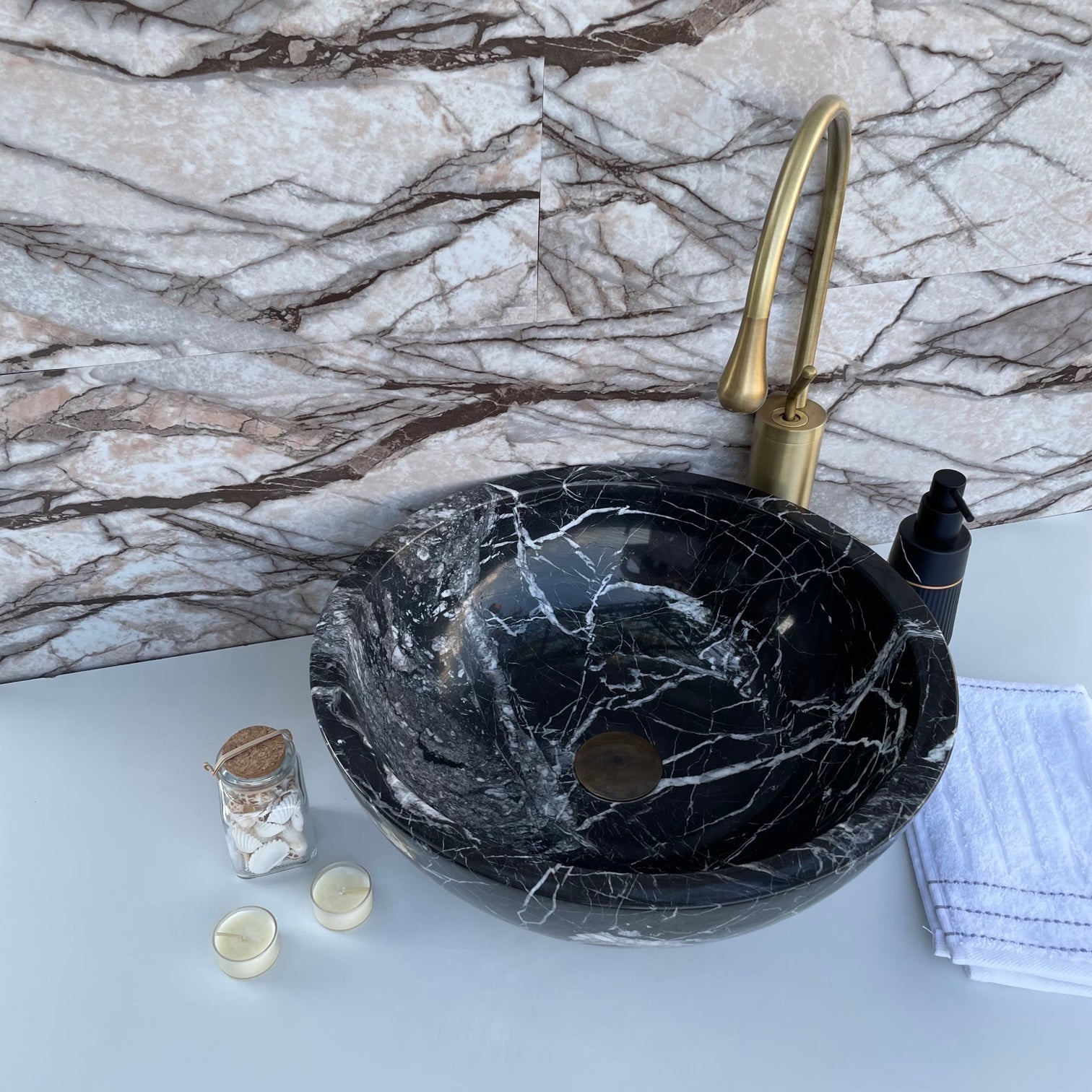 Marble Sink Black Marble Vessel Sink 