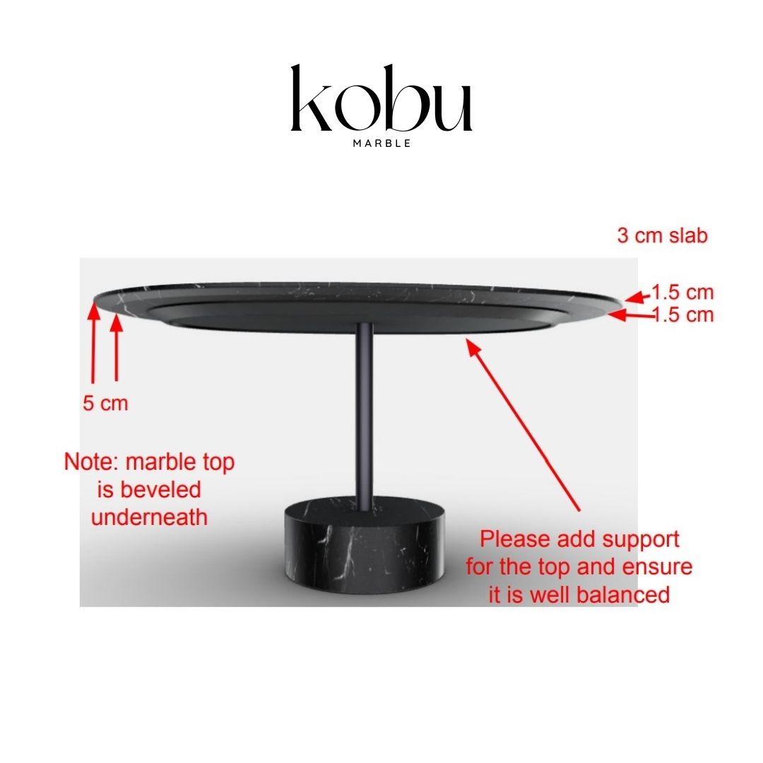 Custom Nero Marquina Table