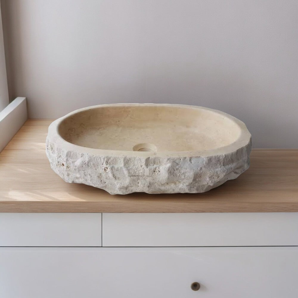 travertine sink