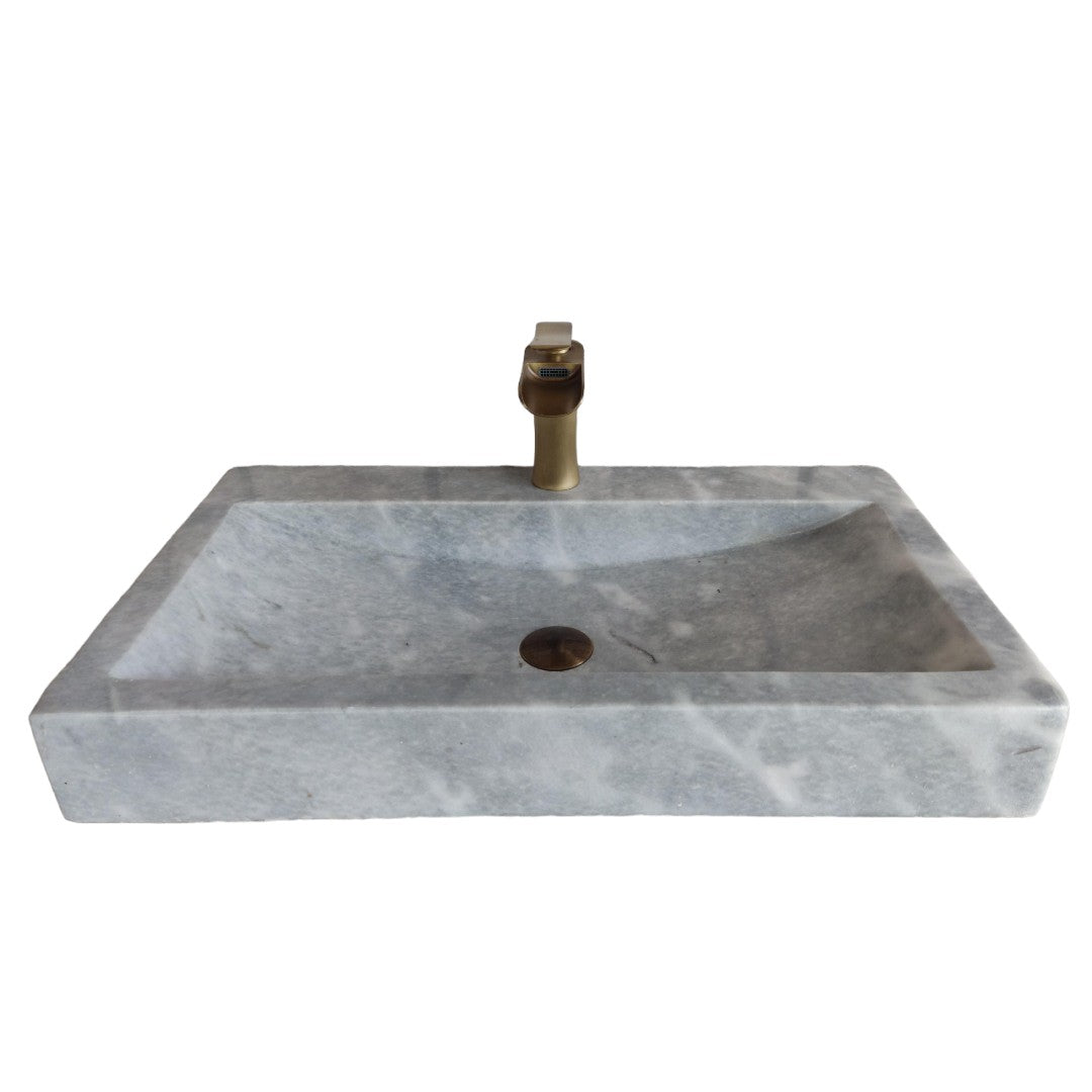 Rectangular Grey Marble Sink