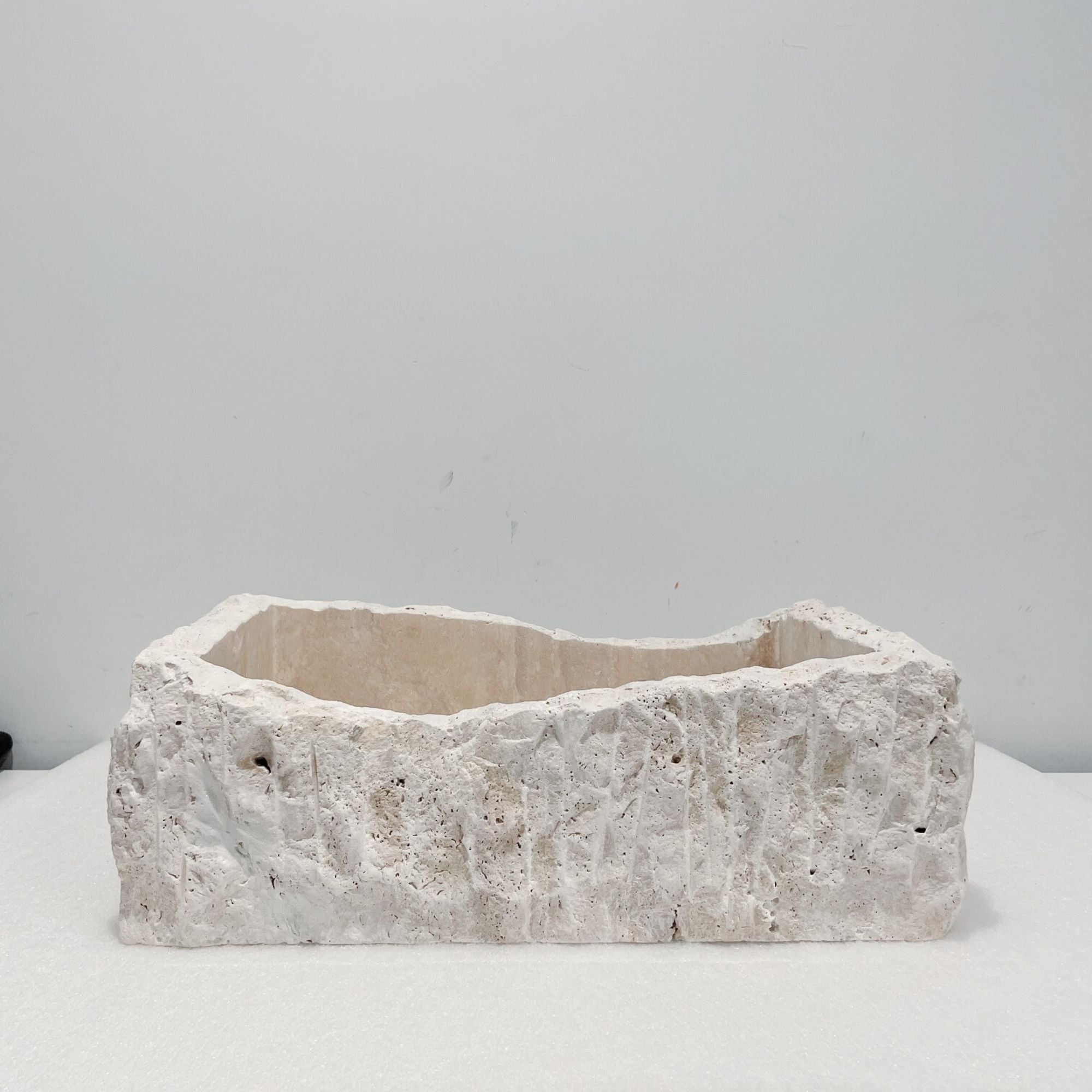 Stone Bathroom Sink Chiseled Travertine Irregular Bathroom Sink