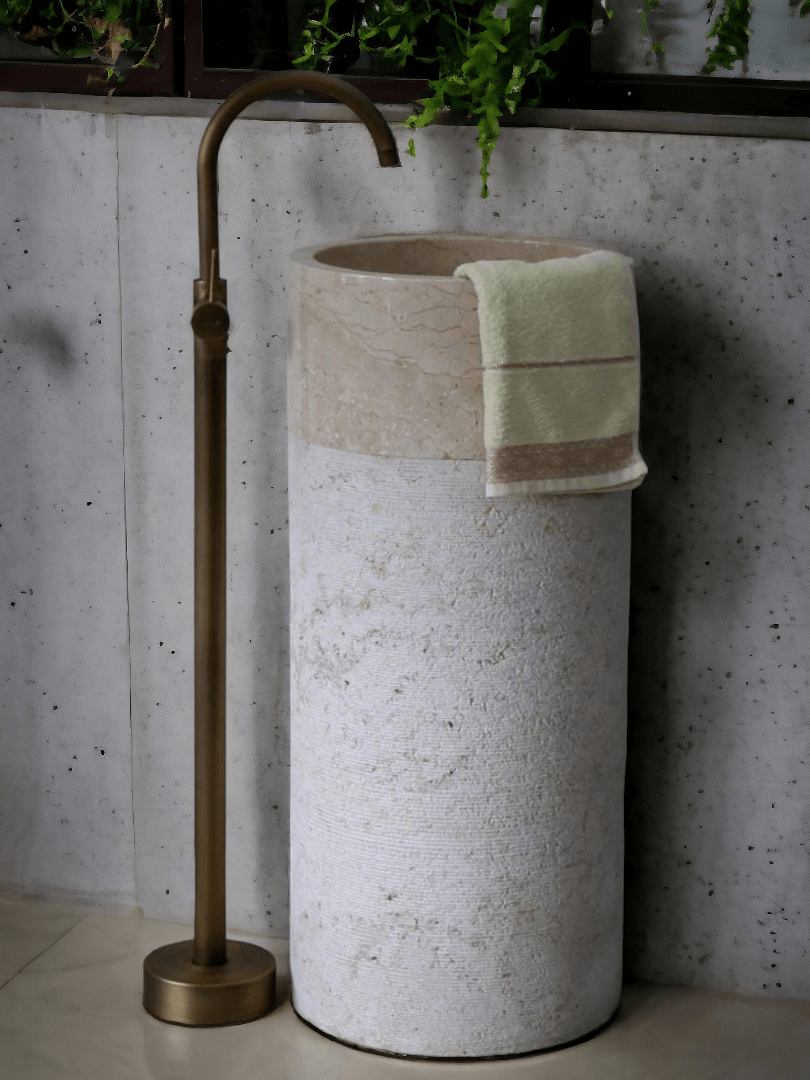 marble pedestal sink