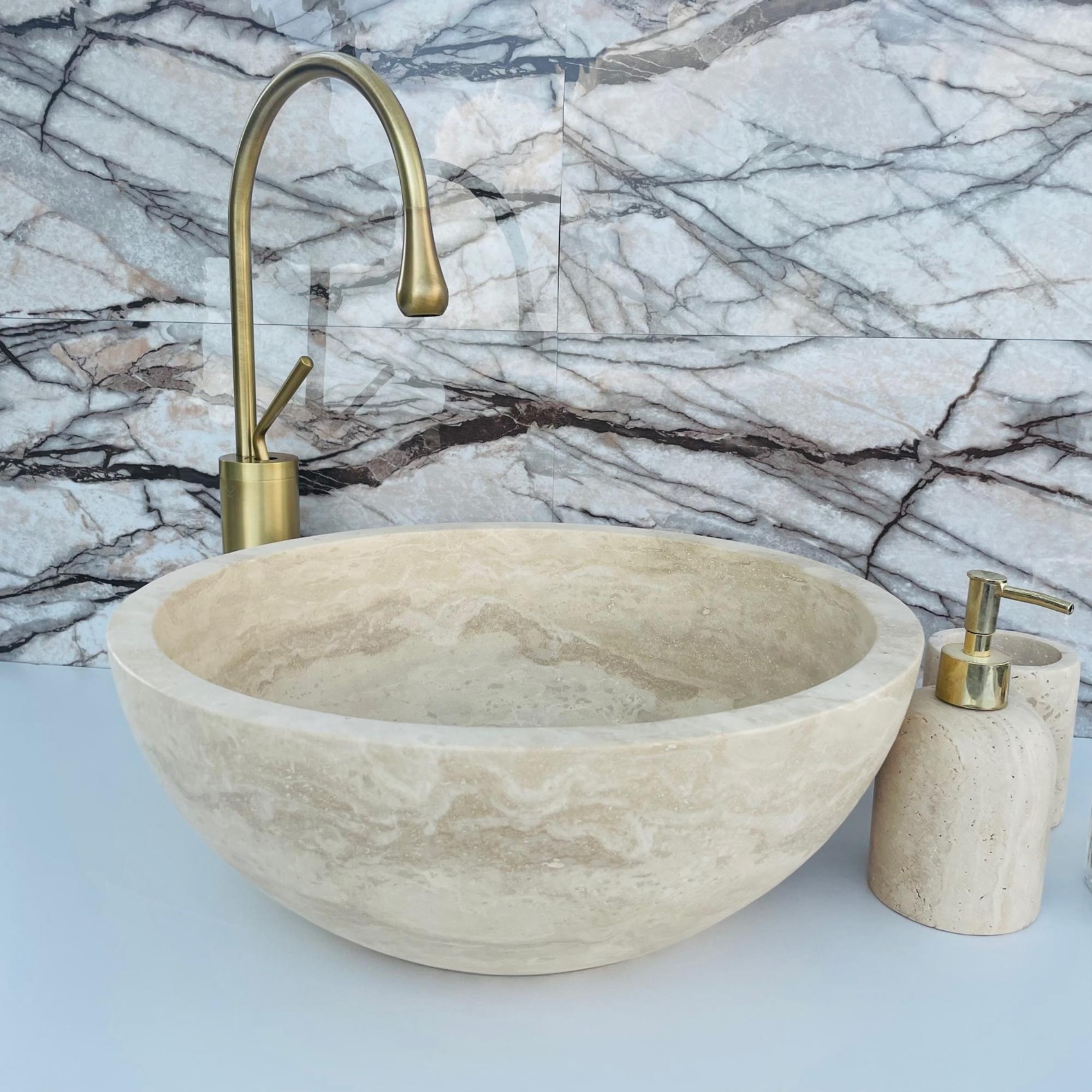 Travertine Vessel Sink