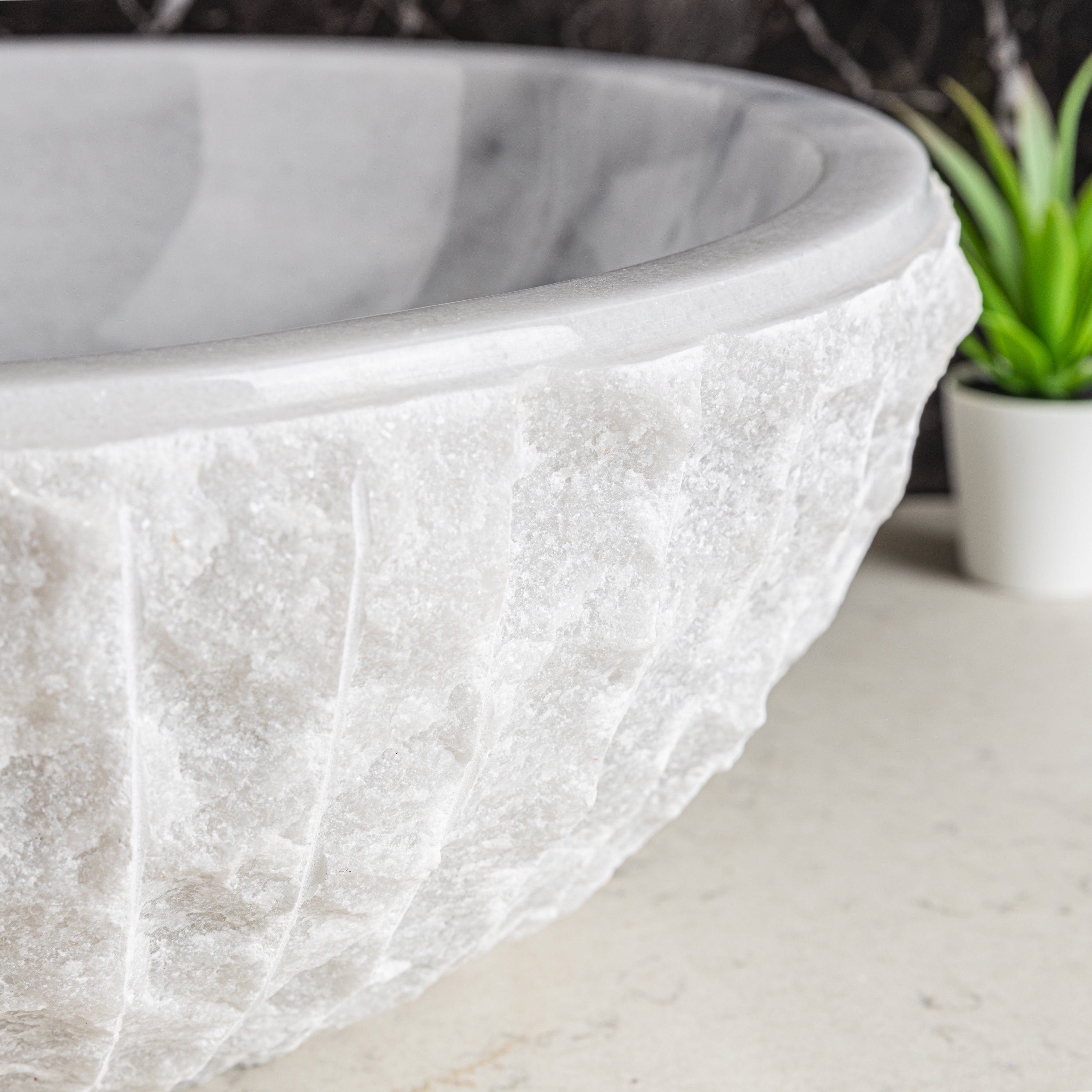 Stone Vessel Sink / Grey Marble