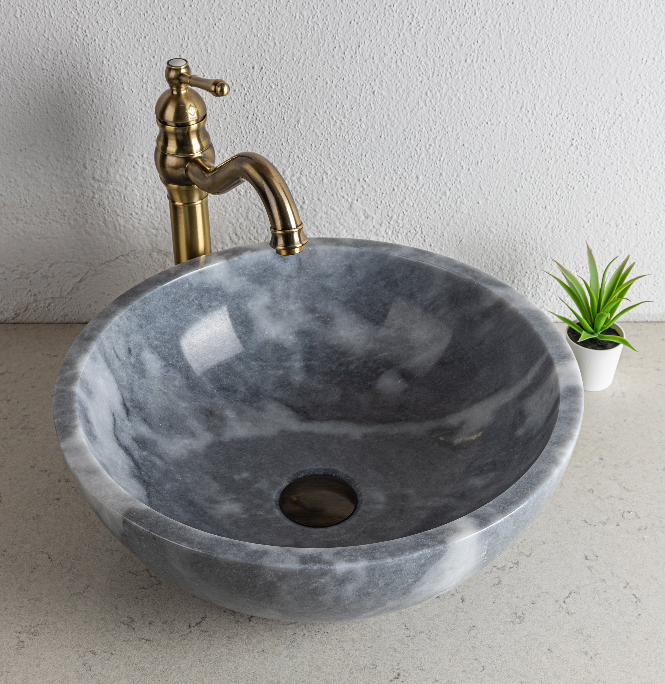 Grey Marble Vessel Sink