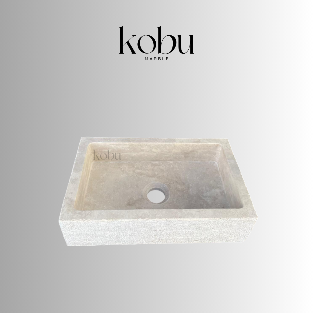 Rectangular Rough Stone Sink