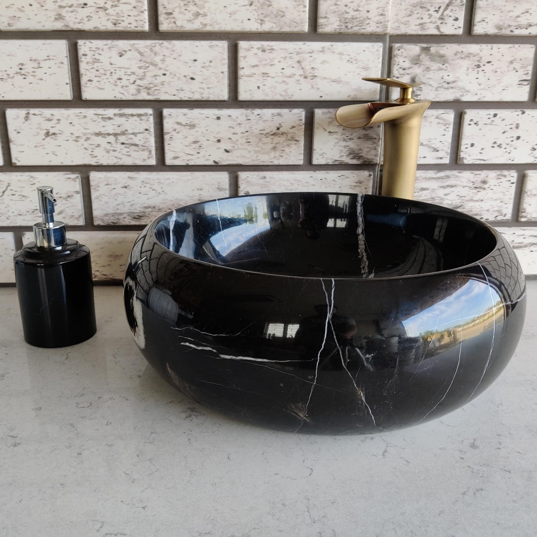 Nero Marquina Marble Sink 