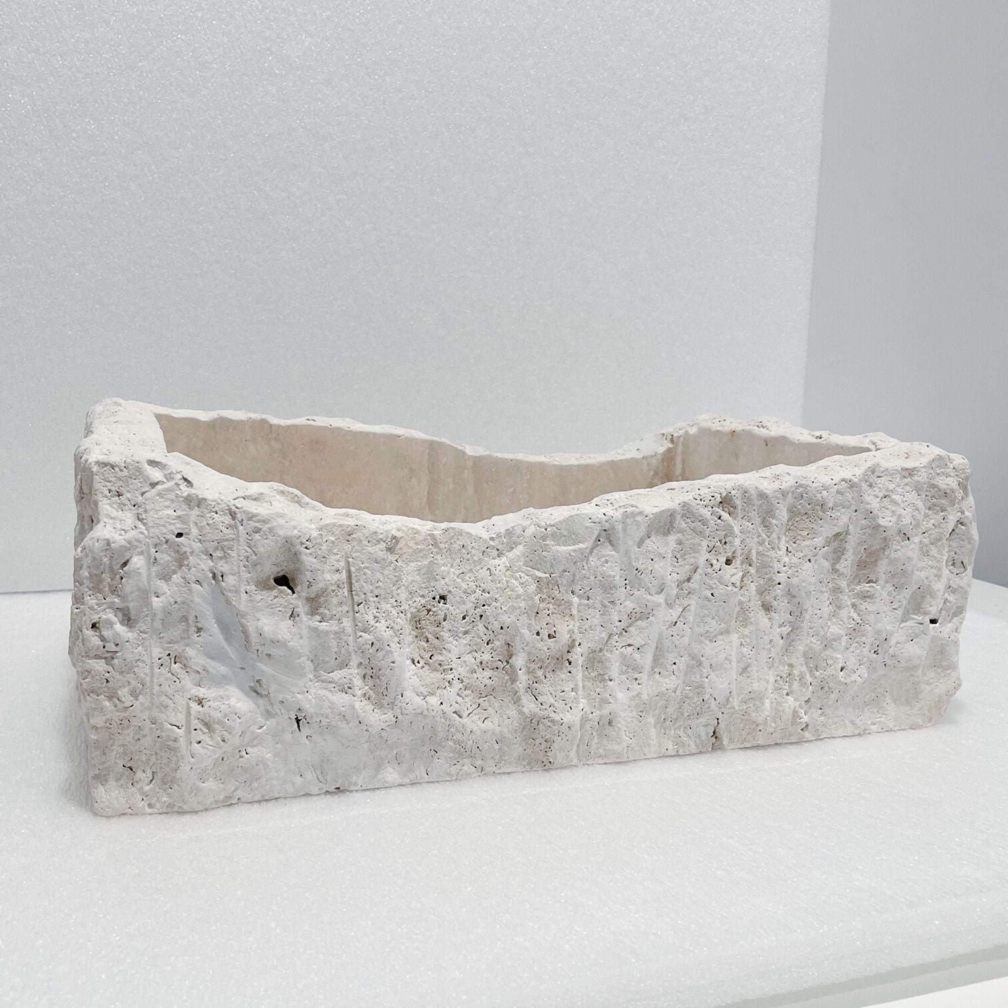 Stone Bathroom Sink Chiseled Travertine Irregular Bathroom Sink