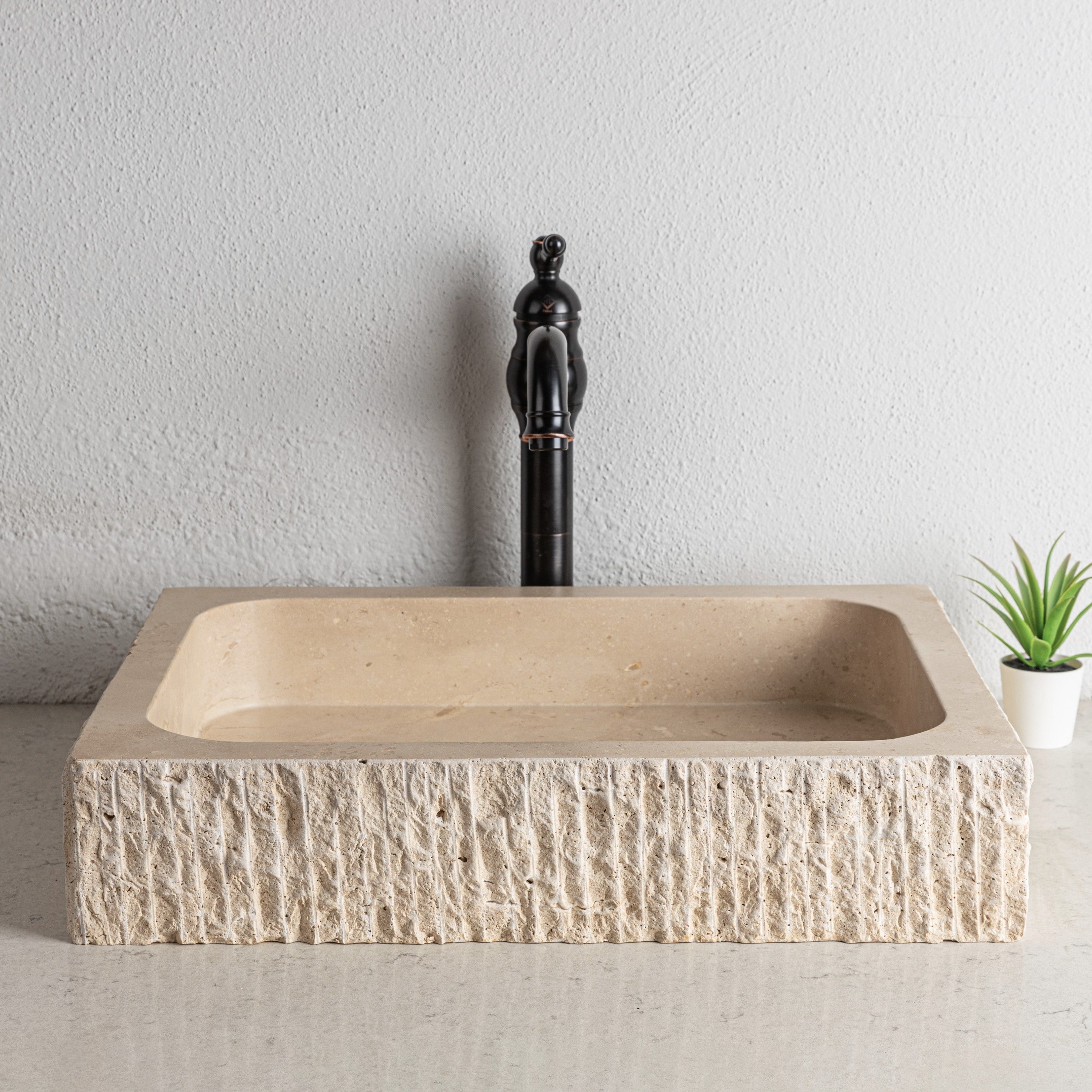 20" Rectangular Stone Sink