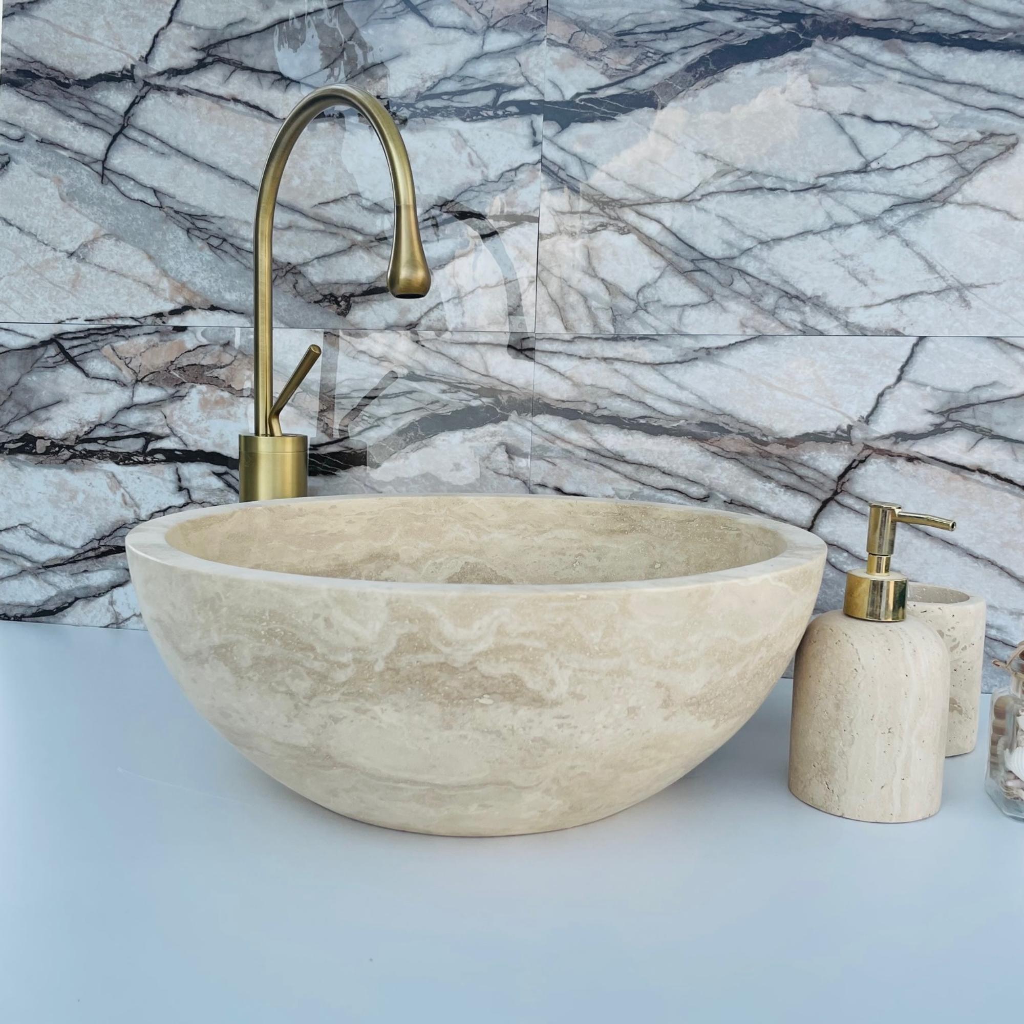 Travertine Vessel Sink