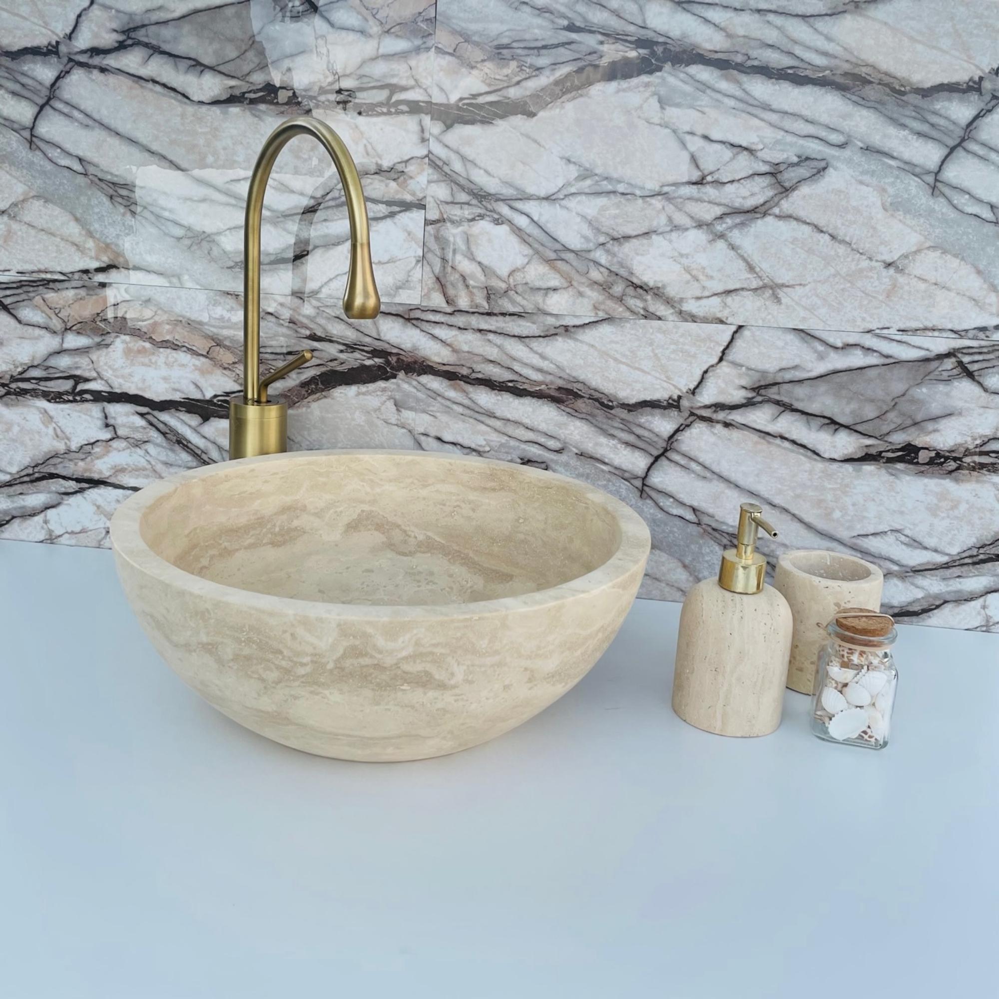 Travertine Vessel Sink